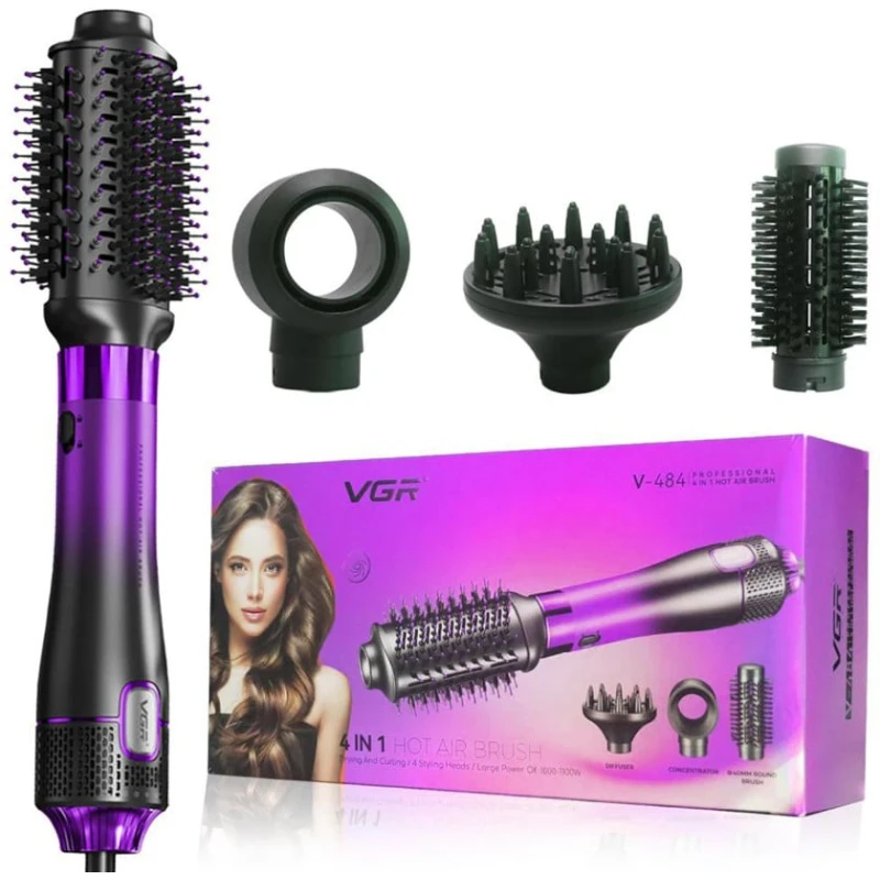 Профессиональный набор 4 в 1 для фена и щеток VGR V484 Профессиональный набор 4 в 1 для фена и щеток VGR V484