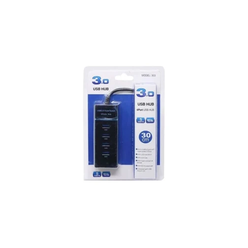 USB хаб 4 Port USB 3.0 5 Gb/s, Черный USB хаб 4 Port USB 3.0 5 Gb/s, Черный