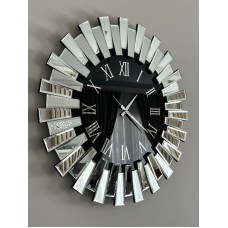 Divar saatı Piyano Saat PS-80G, gümüşü/qara, 80x80 sm