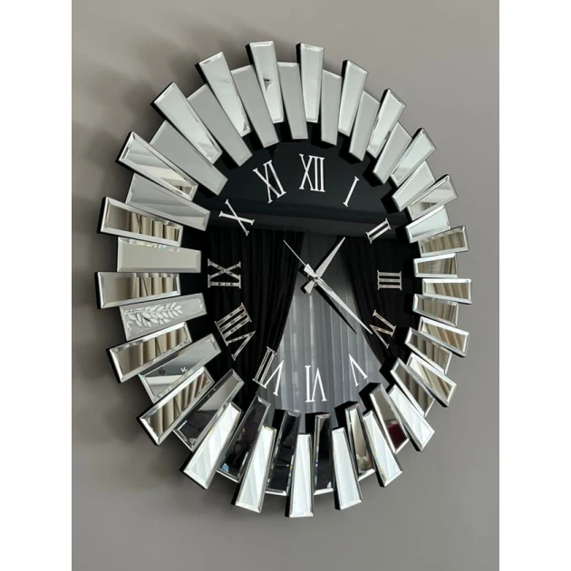 Divar saatı Piyano Saat PS-80G, gümüşü/qara, 80x80 sm Divar saatı Piyano Saat PS-80G, gümüşü/qara, 80x80 sm