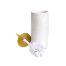 Unitaz üçün fırça Hom-me 105367, 9.5x9.5x38 sm, mərmər, ağ