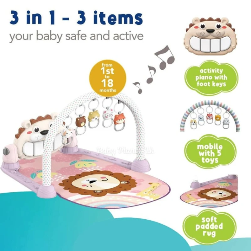 Musiqili oyun xalçası Baby123-Rax, 75x61 sm, 0+ ay Musiqili oyun xalçası Baby123-Rax, 75x61 sm, 0+ ay