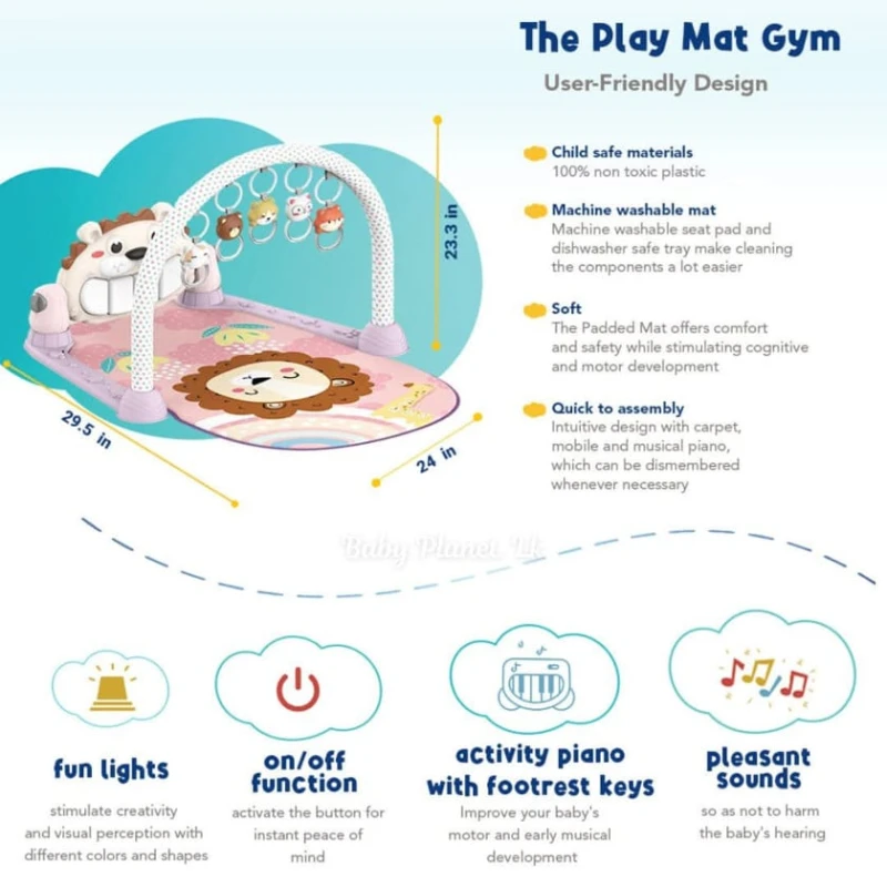 Musiqili oyun xalçası Baby123-Rax, 75x61 sm, 0+ ay Musiqili oyun xalçası Baby123-Rax, 75x61 sm, 0+ ay