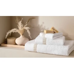 Əl dəsmalı Yataş Clair, 50х90 sm, pambıq, ağ