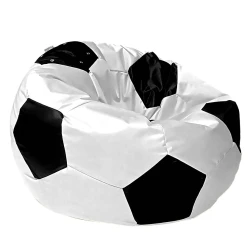 Пуфик DTOL001, белый/черный, 70x70 см