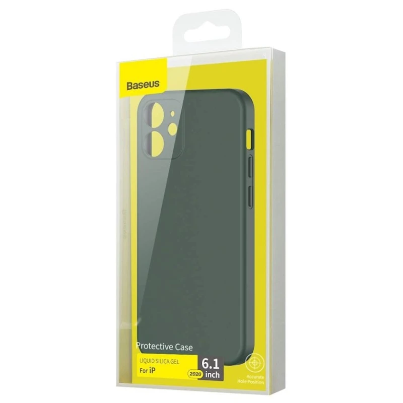 Чехол Baseus Liquid Silica Gel Protective для Apple iPhone 12/12 Pro Green