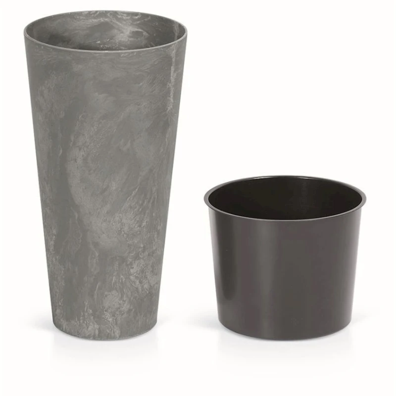 Горшок Prosperplast ME-300E, 30x30x57.2 см, 27 л, пластик, серый