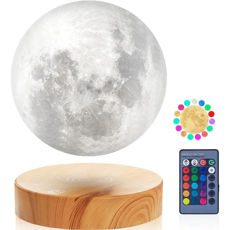Levitasiya edən gecə lampası GAzer Levitating Moon Lamp 3D Printing