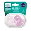 Пустышка Philips AVENT Curved Soothie Pink для девочек, 0-6 м, 2 шт