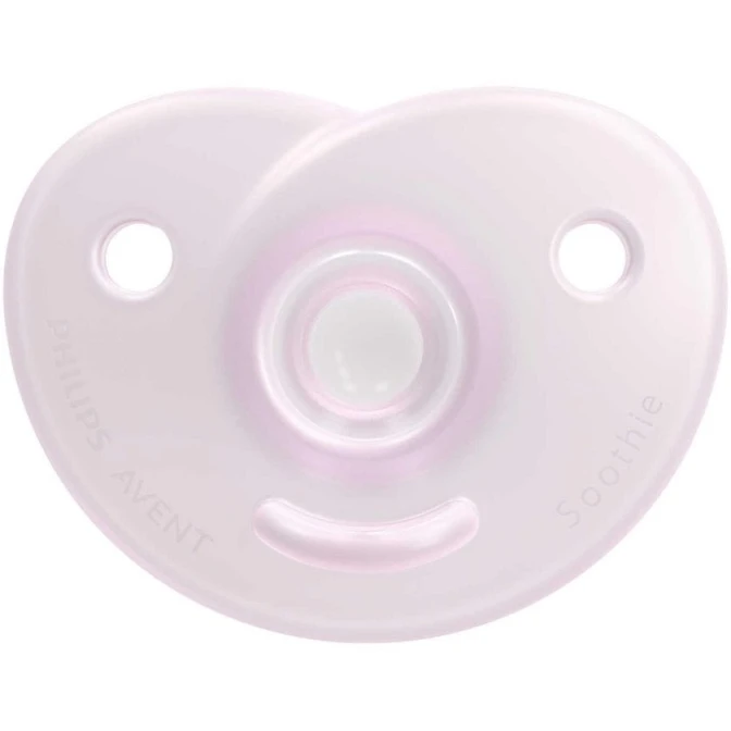 Пустышка Philips AVENT Curved Soothie Pink для девочек, 0-6 м, 2 шт
