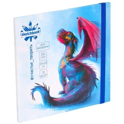 Akvarel üçün sketçbuk Miland Дракоша, 20 vərəq, 200x200 mm