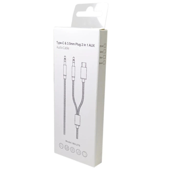 Кабель USB 2 in 1 MH-270 AUX 3.5 mm to Type -C