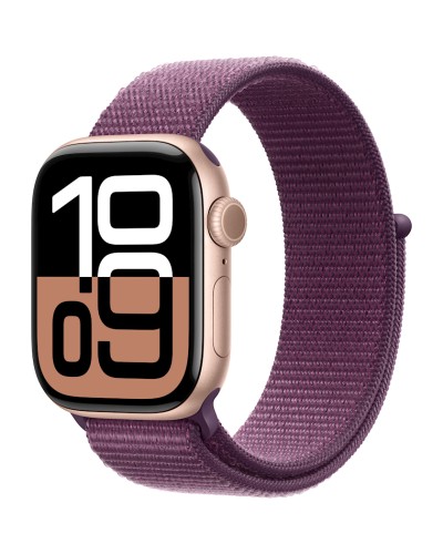 Ağıllı saat Apple Watch Series 10 GPS 42mm Rose Gold Aluminium Case with Plum Sport Loop