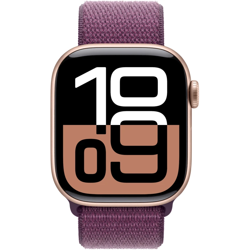 Умные часы Apple Watch Series 10 GPS 42mm Rose Gold Aluminium Case with Plum Sport Loop