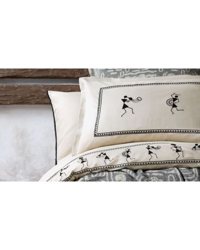 Yataq dəsti Yataş Pulido, örtük-şal 230x240 sm, yorğan üzü 200x220 sm, mələfə 240x260 sm, yastıq üzü 50x70 sm 4 əd, avro, pambıq, Antrasit
