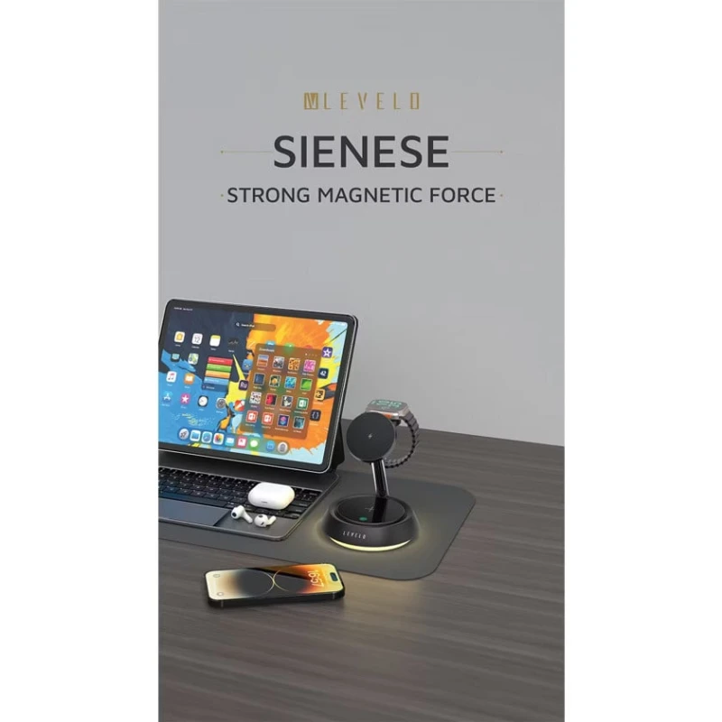 Беспроводное зарядное устройство Levelo Wireless Charger 3in1 Sienese