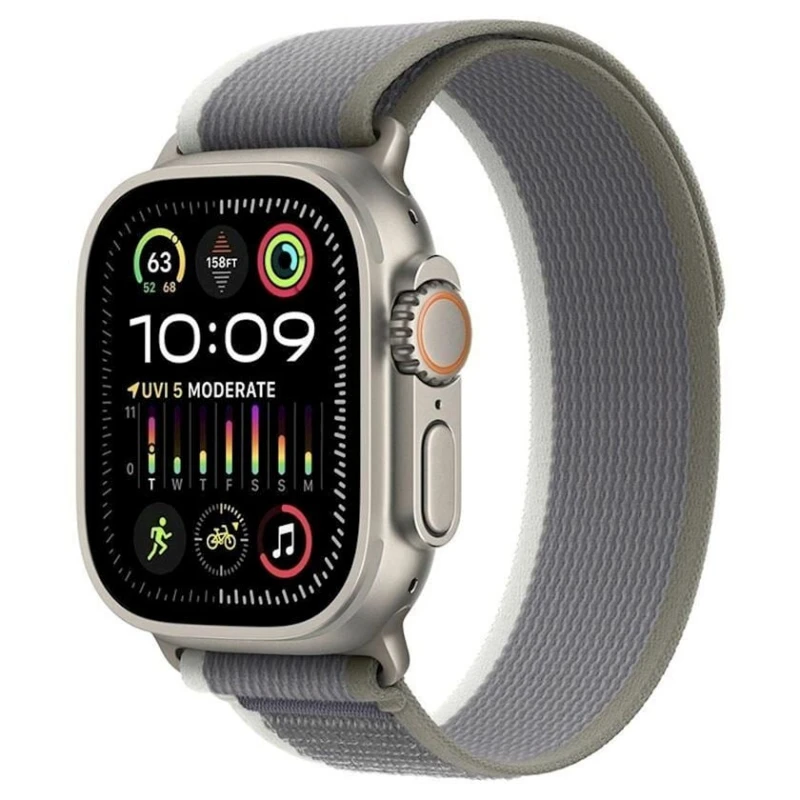 Ремешок для Apple Watch 49mm Green/Gray Trail Loop - M/L (MT603ZM/A)