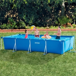 Бассейн Intex Rectangular Frame 58982/28273, каркасный, объем 7127 л, синий, 450x220x85 Бассейн Intex Rectangular Frame 58982/28273, каркасный, объем 7127 л, синий, 450x220x85