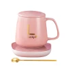Кружка с подогревом Lucky LQF-1925, с ложкой, розовая Кружка с подогревом Lucky LQF-1925, с ложкой, розовая
