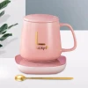 Кружка с подогревом Lucky LQF-1925, с ложкой, розовая Кружка с подогревом Lucky LQF-1925, с ложкой, розовая