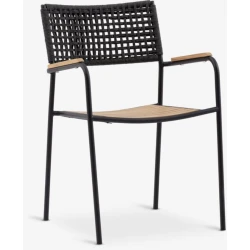 Кресло садовое Jysk Ajstrup, сталь/полипропилен/дерево, черное, 55x85x58 см Кресло садовое Jysk Ajstrup, сталь/полипропилен/дерево, черное, 55x85x58 см