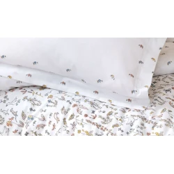 Комплект детского постельного белья Yataş Dorine, пододеяльник 100x150 см, простыня 120x190 см, наволочка 35x45 см, односпальный, хлопок, Sarı Комплект детского постельного белья Yataş Dorine, пододеяльник 100x150 см, простыня 120x190 см, наволочка 35x45 см, односпальный, хлопок, Sarı