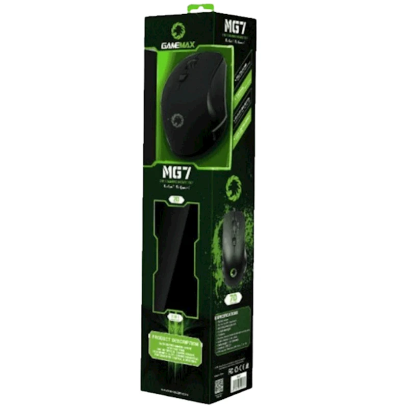 Игровой комплект (мышка + коврик) Gamemax MG7 Black Игровой комплект (мышка + коврик) Gamemax MG7 Black
