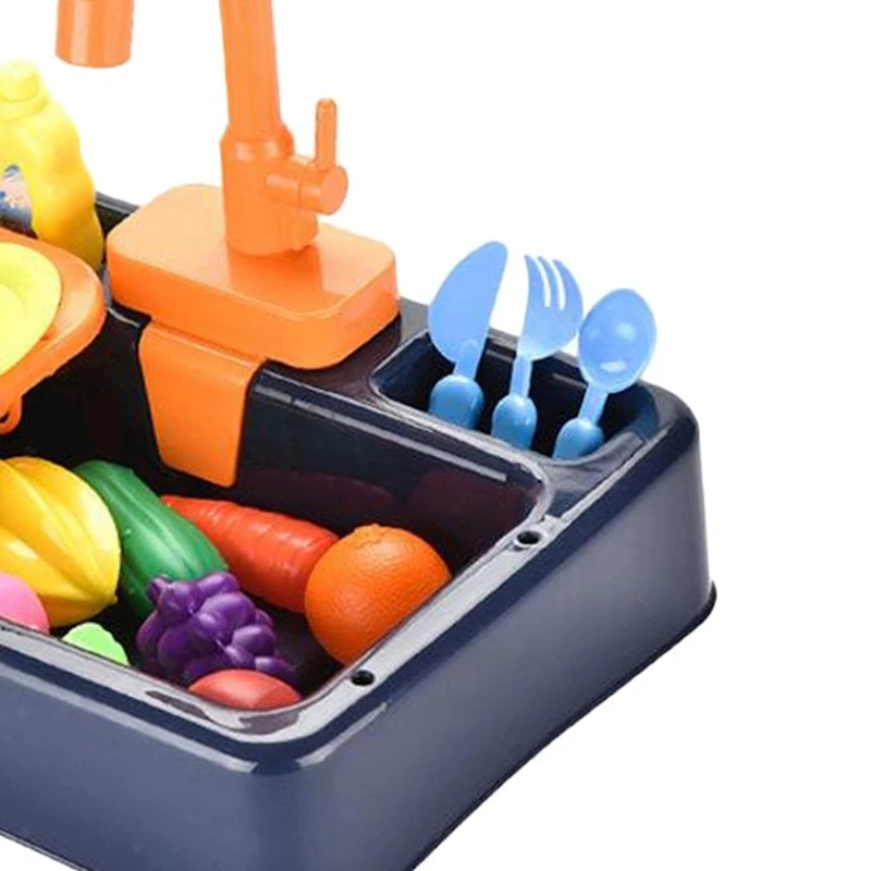 Игровой набор Кухонная детская раковина с электронасосом для воды, тарелки/набор фруктов и овощей/средство для мытья посуды 1 шт/сушка 1 шт/раковина 1 шт/кран с насосом 1 шт, 34.5x28x25 см, товар в ассортименте Игровой набор Кухонная детская раковина с электронасосом для воды, тарелки/набор фруктов и овощей/средство для мытья посуды 1 шт/сушка 1 шт/раковина 1 шт/кран с насосом 1 шт, 34.5x28x25 см, товар в ассортименте