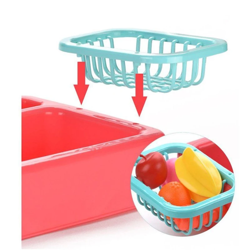 Игровой набор Кухонная детская раковина с электронасосом для воды, тарелки/набор фруктов и овощей/средство для мытья посуды 1 шт/сушка 1 шт/раковина 1 шт/кран с насосом 1 шт, 34.5x28x25 см, товар в ассортименте Игровой набор Кухонная детская раковина с электронасосом для воды, тарелки/набор фруктов и овощей/средство для мытья посуды 1 шт/сушка 1 шт/раковина 1 шт/кран с насосом 1 шт, 34.5x28x25 см, товар в ассортименте