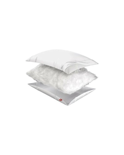 Yastıq Beyosa Comfort Neo, aerobambuk, ağ, ölçü M, 60x40х12 sm