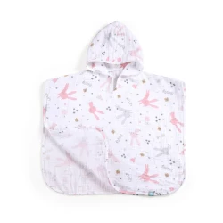 Детское банное полотенце с капюшоном Funnababy Rabbit, розовый, 50х50 см