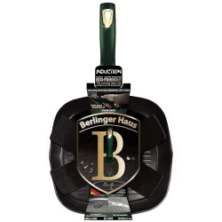 Сковородка-гриль Berlinger Haus Emerald Collection BH 6088, цвет зеленый/черный, 28 см