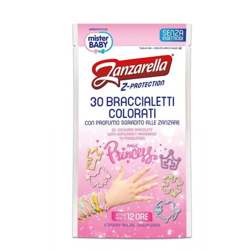 Ароматные браслеты от комаров Zanzarella Z-Protection Magic Princess для девочек Ароматные браслеты от комаров Zanzarella Z-Protection Magic Princess для девочек