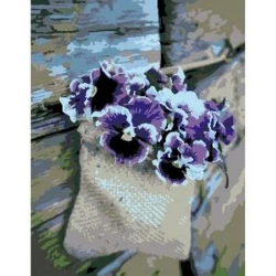 Nömrələr ilə akril rəsm Rosa StartÜçrəng bənövşə, 35х45 sm Nömrələr ilə akril rəsm Rosa StartÜçrəng bənövşə, 35х45 sm