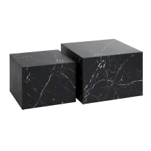Jurnal masası JYSK Tingsted, 55/45x55/45 sm, MDF, qara