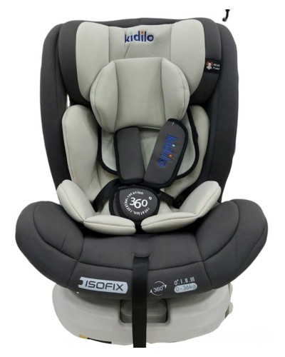 Uşaq üçün avtomobil oturacağı Kidilo G406, boz, 9+ ay