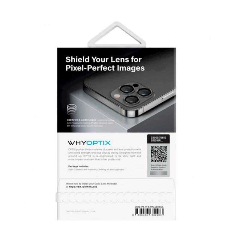 Защитное стекло UNIQ Optix для Apple iPhone 14 Pro/14 Pro Max Silver Защитное стекло UNIQ Optix для Apple iPhone 14 Pro/14 Pro Max Silver