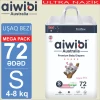 Детские подгузники AIWIBI Premium S, 4-8 кг, 72 шт