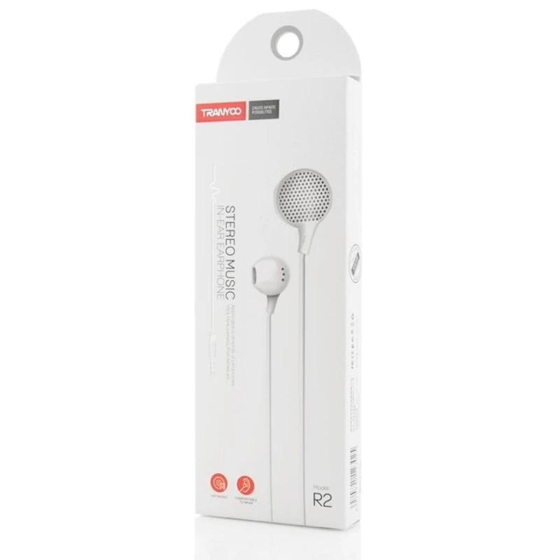 Проводные наушники TranYoo R2 White Проводные наушники TranYoo R2 White