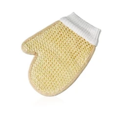 Мочалка-перчатка с массажным эффектом Lionesse SPA L-433, бежевая
