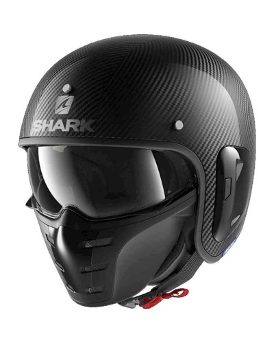 Motosikl dəbilqəsi Shark S-Dark 2 Carbon Skin, ölçü M, qara