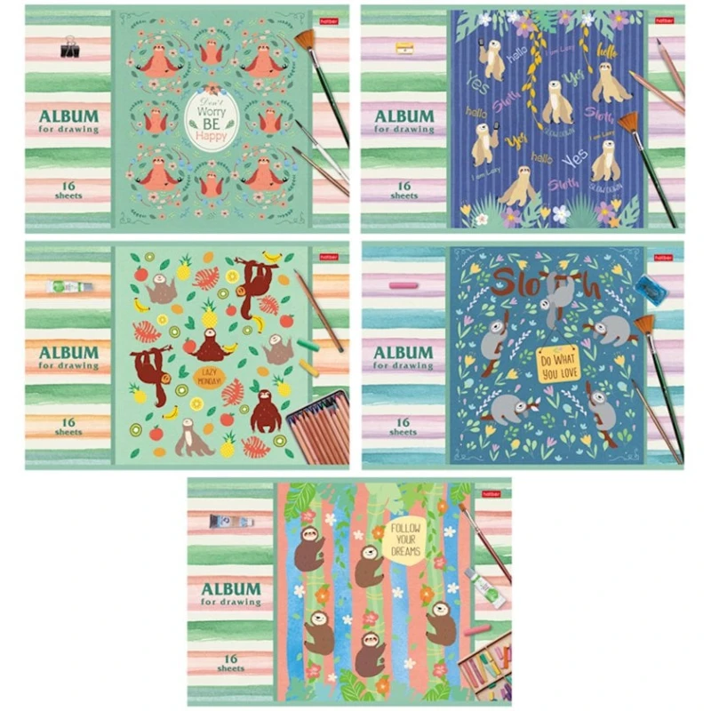 Альбом для рисования Hatber Ленивцы, А4, 16 листов Альбом для рисования Hatber Ленивцы, А4, 16 листов