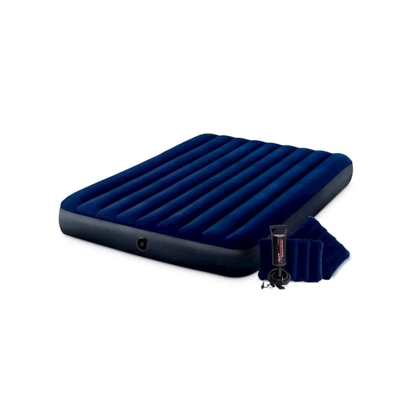 Матрас надувной Intex 111869033, синий, 203x152x25 см Матрас надувной Intex 111869033, синий, 203x152x25 см