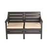 Диван для сада Irak Plastik,2 место,коричневый,124x65x79 см