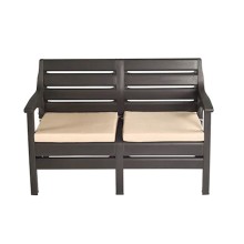 Bağ üçün divan Irak Plastik,2 yer,qəhvəyi,124x65x79 sm