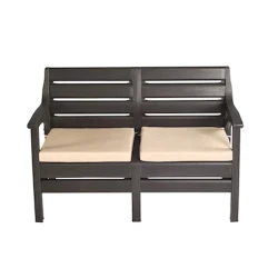 Диван для сада Irak Plastik,2 место,коричневый,124x65x79 см Диван для сада Irak Plastik,2 место,коричневый,124x65x79 см