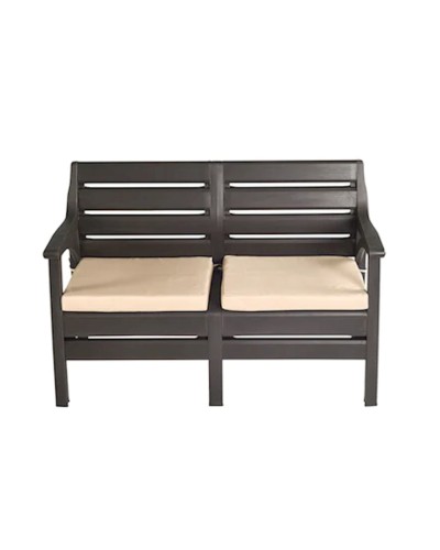 Bağ üçün divan Irak Plastik,2 yer,qəhvəyi,124x65x79 sm