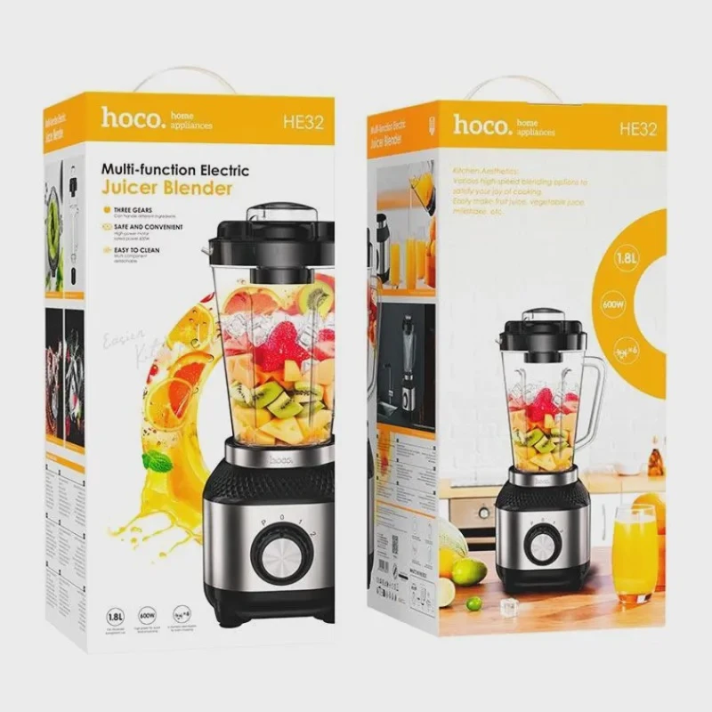 Стационарный блендер Hoco HE32, 600 Вт, 1.8 л, черный