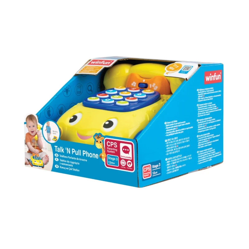 Говорящий телефон Winfun Talk 'N Pull , 12+ месяцев - 00-00042549 Говорящий телефон Winfun Talk 'N Pull , 12+ месяцев - 00-00042549
