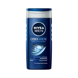 Duş üçün gel Nivea Men 3in1 Cool Kick 250 ml